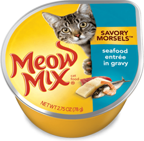 Meow Mix Savory Morsels Seafood Entrée In Gravy